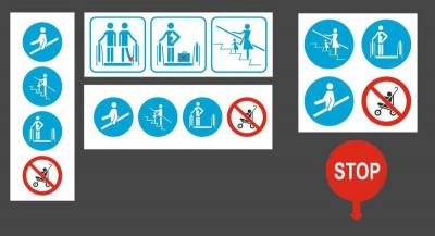 علائم خطر پله برقی